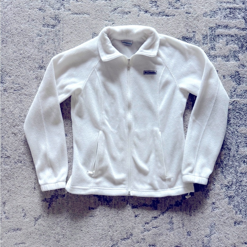 Columbia White Fleece Jacket